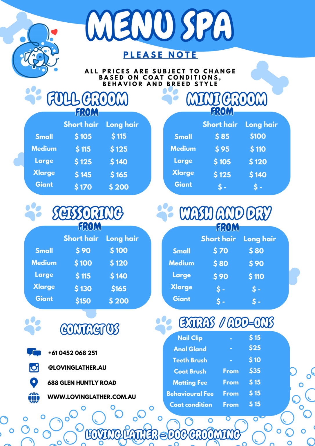 Price List
